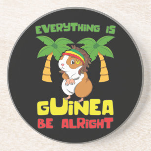 Dessous De Verre En Grès Rasta Guinea Pig
