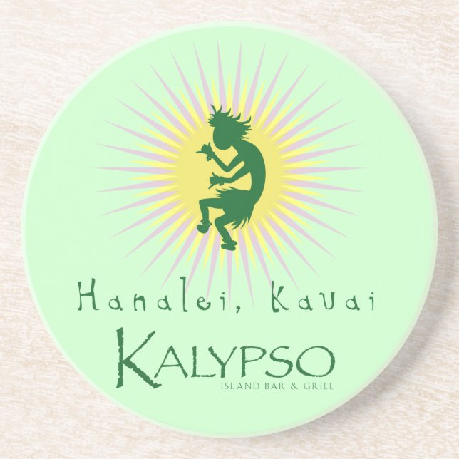 Dessous De Verre En Grès Rayon de soleil jaune de Kalypso Kane (Devant)