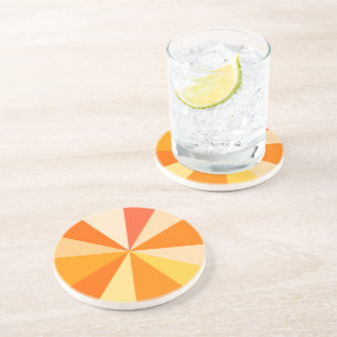 Dessous De Verre En Grès Rayons 60s géométriques géniaux modernes d'art de