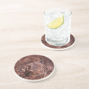 Dessous De Verre En Grès Regard de guépard