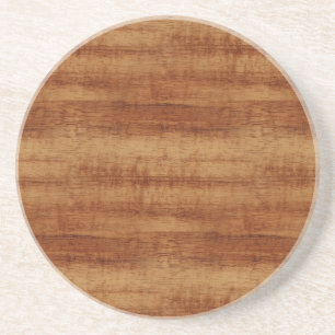 Dessous De Verre En Grès Regard du bois de grain d'acacia bouclé de Koa