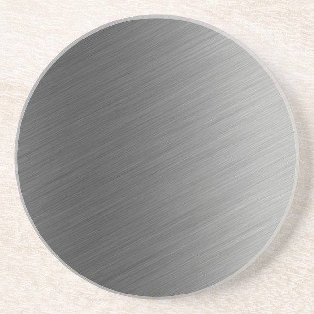 Dessous De Verre En Grès Regard en aluminium balayé en métal (Devant)