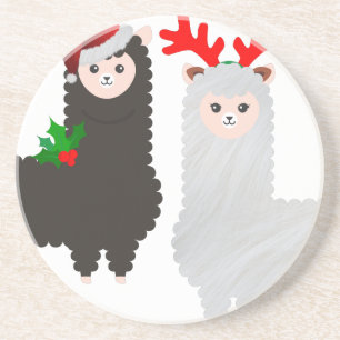 Dessous De Verre En Grès rennes de noël alpacas