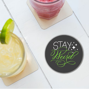 Dessous De Verre En Grès Restez bizarre Introvert, Geek, Nerd