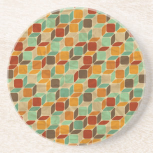 Dessous De Verre En Grès Rétro motif géométrique 4