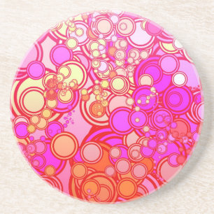 Dessous De Verre En Grès Rétros cercles