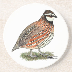 Dessous De Verre En Grès Rooster Bobwhite Quail