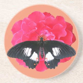 Dessous De Verre En Grès Rose et Swallowtail