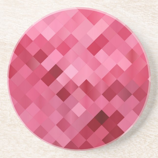 Dessous De Verre En Grès Rose vif (Devant)