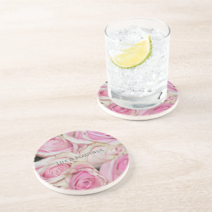 Dessous De Verre En Grès Roses roses florales (photographie par moi)