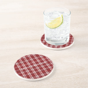 Dessous De Verre En Grès Rouge blanc