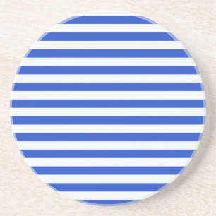 Dessous De Verre En Grès Royal Blue Combination Stripes par Shirley Taylor