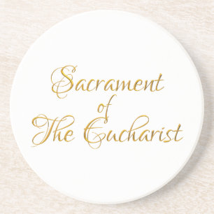 Dessous De Verre En Grès Sacrament de The Eucharist Golden 3D