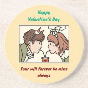 Dessous De Verre En Grès Saint Valentin