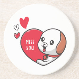 Dessous De Verre En Grès Saint Valentin, Mlle vous