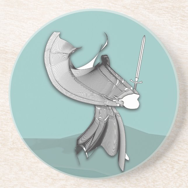 Dessous De Verre En Grès Samurai numérique (Devant)