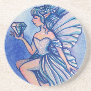 Dessous De Verre En Grès Sapphire Fairy