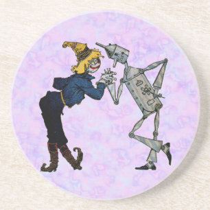 Dessous De Verre En Grès Scarecrow et Tin Man