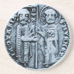 DESSOUS DE VERRE EN GRÈS SCEAU DU MODÈLE DES CHEVALIERS