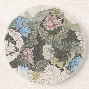 Dessous De Verre En Grès Schéma de motif floral Art nouveau william morris