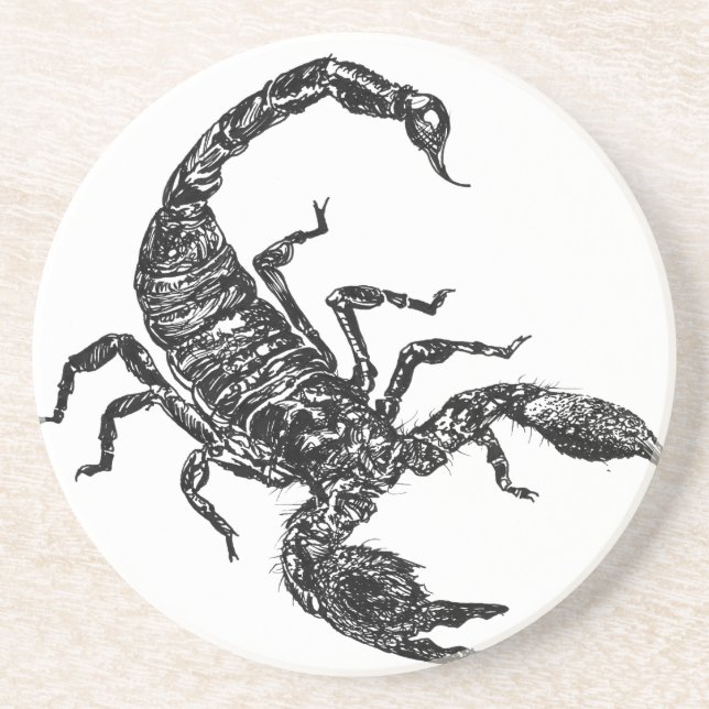 Dessous De Verre En Grès Scorpion (Devant)