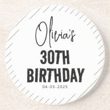 Script noir moderne 30e anniversaire chic & minima