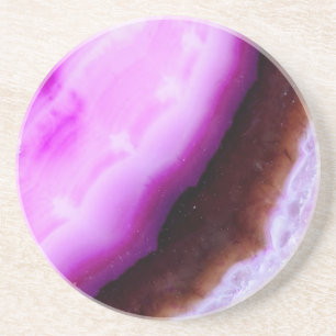 Dessous De Verre En Grès Série Gemstone - Agate en violet