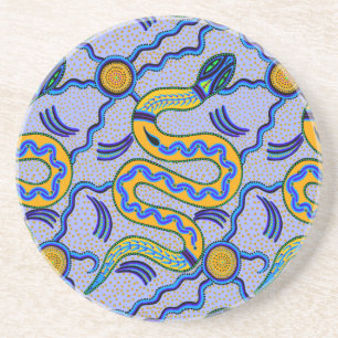 Dessous De Verre En Grès Serpent tribal