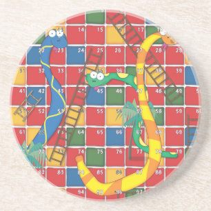 Dessous De Verre En Grès Serpents et échelles