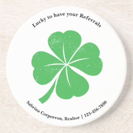 Dessous De Verre En Grès Shamrock vintage en détresse courtier marketing