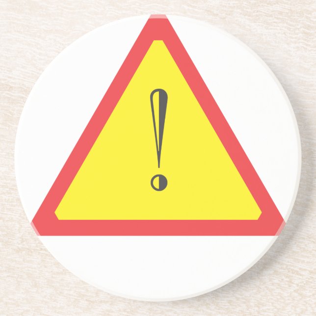 Dessous De Verre En Grès Signal d'attention (Devant)