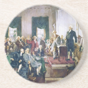 Dessous De Verre En Grès Signature de la constitution par Howard C. Christy