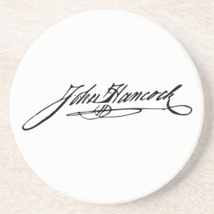 Dessous De Verre En Grès Signature de père fondateur John Hancock