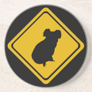 Dessous De Verre En Grès signe routier koala