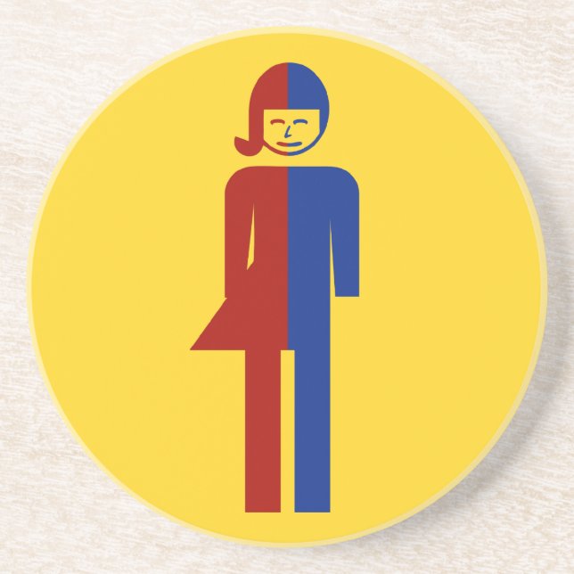 Dessous De Verre En Grès Signe thaïlandais ⚠ Toilet de Ladyboy (Devant)