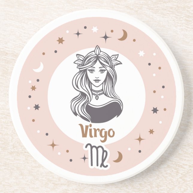 Dessous De Verre En Grès SIGNE Zodiaque Virgo (Devant)