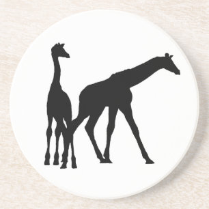 DESSOUS DE VERRE EN GRÈS SILHOUETTE #1B DE GIRAFE
