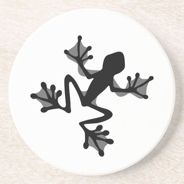 Dessous De Verre En Grès Silhouette de Frog (Devant)