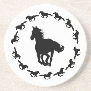 Dessous De Verre En Grès Silhouette Design Cheval