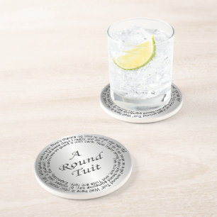 Dessous De Verre En Grès Silver Round Tuit