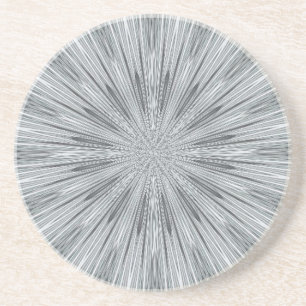 Dessous De Verre En Grès Silver Swirl