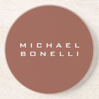 Simple Brown minimaliste moderne  Votre nom