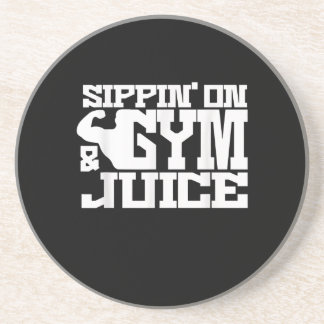 Dessous De Verre En Grès Sippin Sur Jus De Gym - Les Chemises D'Entraînemen