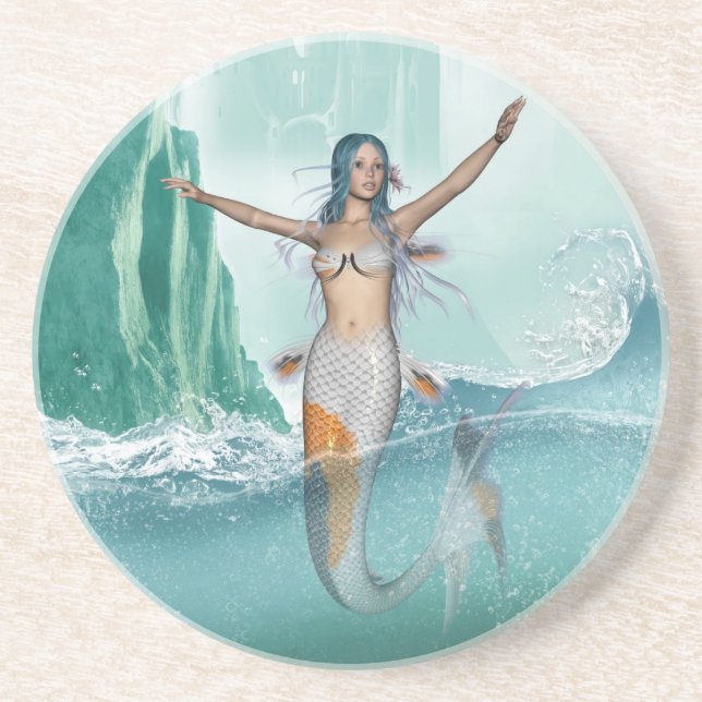 Dessous De Verre En Grès Sirène (Devant)