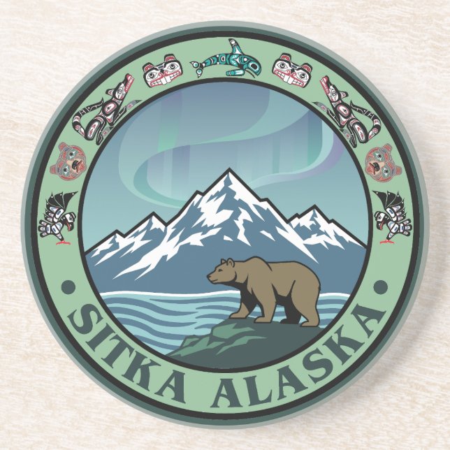 Dessous De Verre En Grès Sitka Alaska United States (Devant)