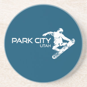 Dessous De Verre En Grès Snowboardeur Park City Utah