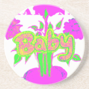 Dessous De Verre En Grès Soft Pink Flower Art : A Baby's Touch.