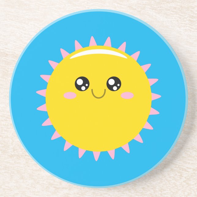 Dessous De Verre En Grès Soleil (Devant)