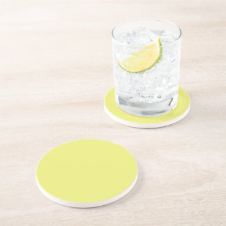 Dessous De Verre En Grès Solid Bright Lemon Yellow Coaster