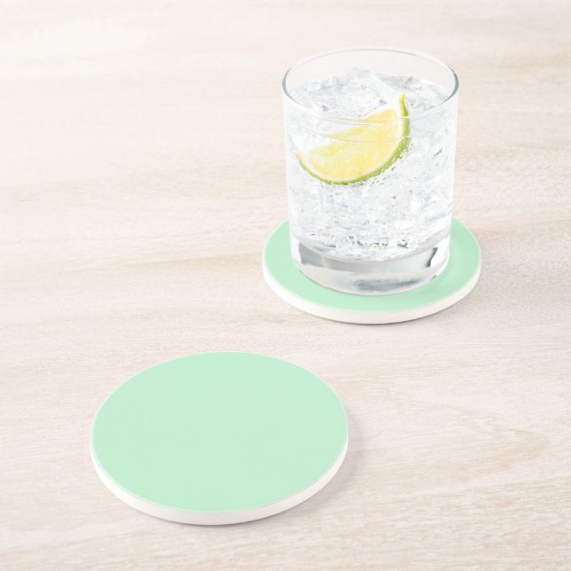 Dessous De Verre En Grès Solid Soft Mint Green Coaster (Côté)